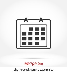 Calendar icon, Vector EPS 10 illustration style