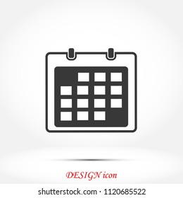 Calendar icon vector, 

Vector EPS 10 illustration style