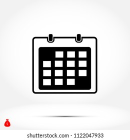 Calendar icon vector, 

Vector EPS 10 illustration style