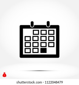 Calendar icon vector, Vector EPS 10 illustration style