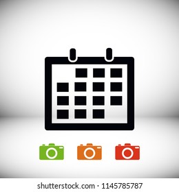 Calendar icon vector, Vector EPS 10 illustration style