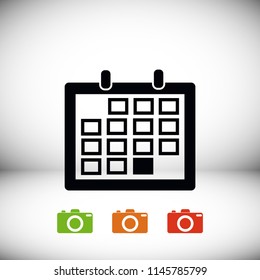 Calendar icon vector, Vector EPS 10 illustration style