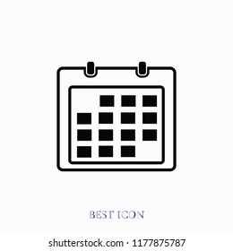Calendar icon, Vector EPS 10 illustration style