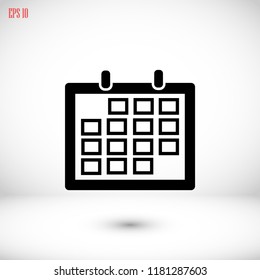 Calendar icon, Vector EPS 10 illustration style