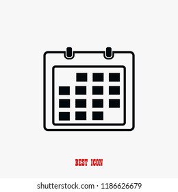 Calendar icon, Vector EPS 10 illustration style
