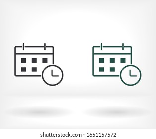 icono de calendario. Vector Eps 10 meses ilustración de fecha Diseño plano