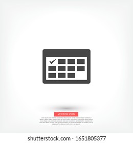 icono de calendario. Vector Eps 10 meses ilustración de fecha Diseño plano