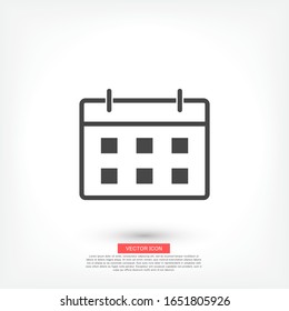 icono de calendario. Vector Eps 10 meses ilustración de fecha Diseño plano