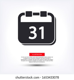 calendar icon. Vector Eps 10  