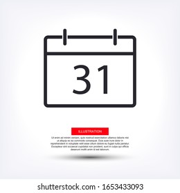 calendar icon. Vector Eps 10 