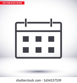 calendar icon. Vector Eps 10 month date illustration Flat Design
