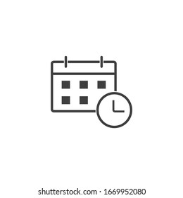 calendar icon. Vector Eps 10 month date illustration Flat Design