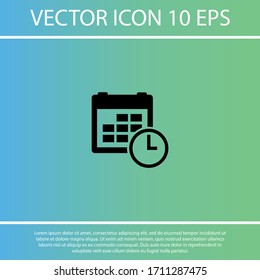 Kalendersymbol. Vektorillustration Eps10 Monatsdatum Illustration Flat Design Uhr