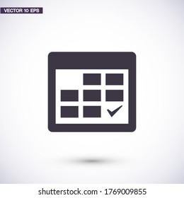 icono de calendario. Vector Eps 10 meses ilustración de fecha Diseño plano 