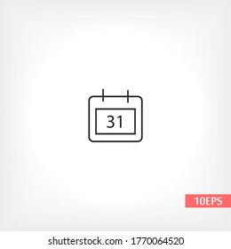 calendar icon. Vector Eps 10 month date illustration Flat Design 