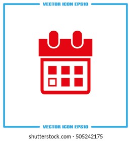 calendar icon vector EPS 10, abstract sign  flat design,  illustration modern isolated badge for website or app - stock info graphics