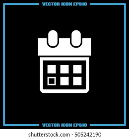 calendar icon vector EPS 10, abstract sign  flat design,  illustration modern isolated badge for website or app - stock info graphics