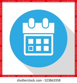 calendar icon vector EPS 10, abstract sign  flat design,  illustration modern isolated badge for website or app - stock info graphics