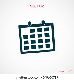 Calendar icon, Vector EPS 10 illustration style