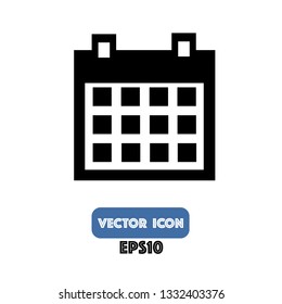 calendar icon, calendar vector. eps10