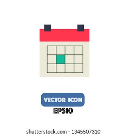 calendar icon, calendar vector. eps10