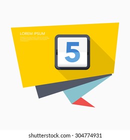 Calendar icon - vector , eps10 (flat icon , long shadow)