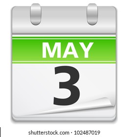 Calendar Icon, vector eps10 illustration