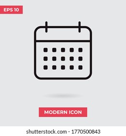 Vector de icono de calendario. Signo de evento