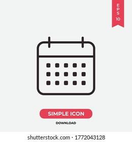 Calendar icon vector. Event sign
