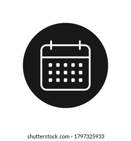 Vector de icono de calendario. Signo de evento
