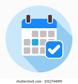 Calendar icon vector, filled flat sign, solid pictogram. Event reminder symbol. Event, icon, calendar, reminder, check, vector, application, business, celebration, date, day