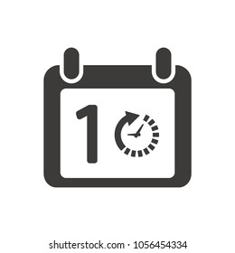 Calendar icon, vector, flat design
