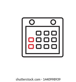 calendar icon vector, flat design best vector icon