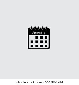 calendar icon vector, flat design best vector icon design
