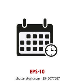 calendar icon vector flat design