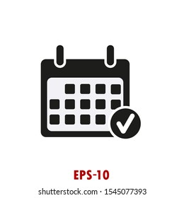 calendar icon vector flat design