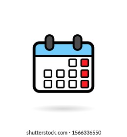 calendar icon vector, flat design best vector icon