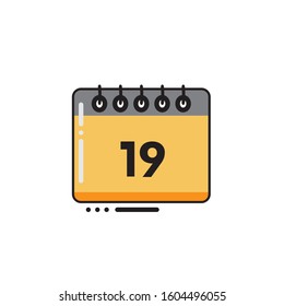 calendar icon vector, flat design best vector icon