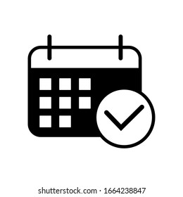 Calendar icon vector flat design template