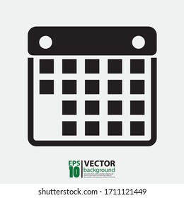 Calendar icon vector in flat design. Eps 10 vector illustration.