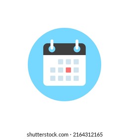 Icono de calendario. Icono del vector. Diseño plano
