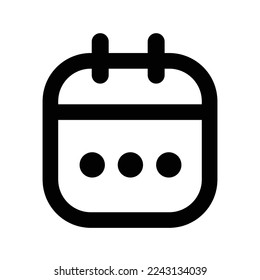 Vector de icono de calendario, mejor icono vector de diseño plano. Símbolo de calendario.