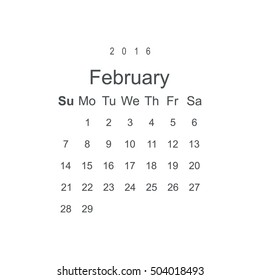 Calendar Icon Vector flat design style