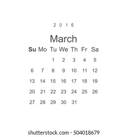 Calendar Icon Vector flat design style