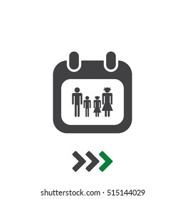 Calendar Icon Vector flat design style
