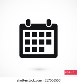 calendar icon vector, flat design best vector icon