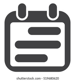 Calendar Icon Vector flat design style