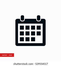 calendar icon vector, flat design best vector icon