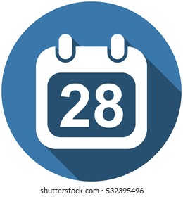 Calendar Icon Vector flat design style