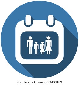 Calendar Icon Vector flat design style
